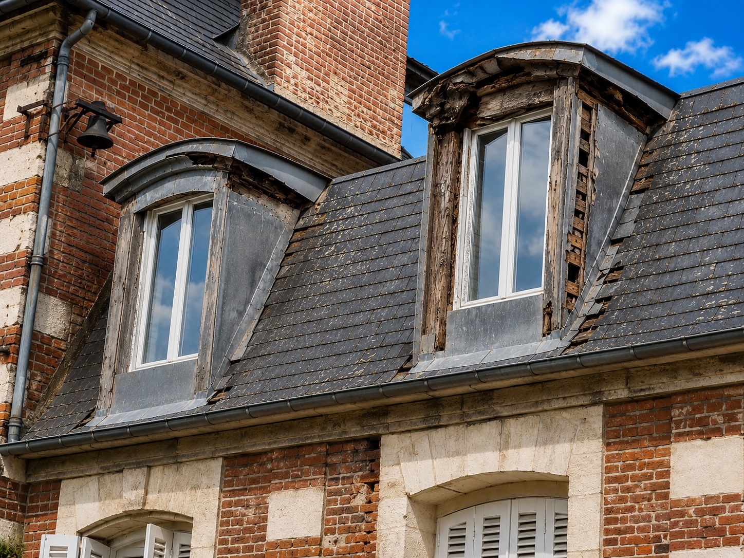 Avant intervention de zinguerie