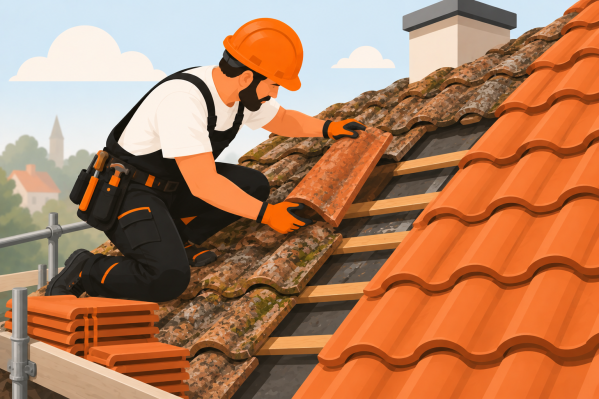 Illustration du service de rénovation de toiture