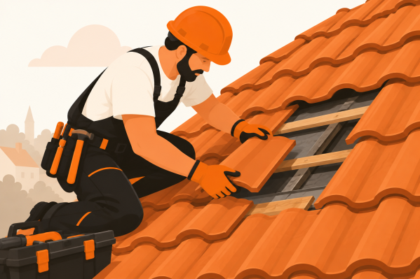 Illustration du service de réparation de toiture